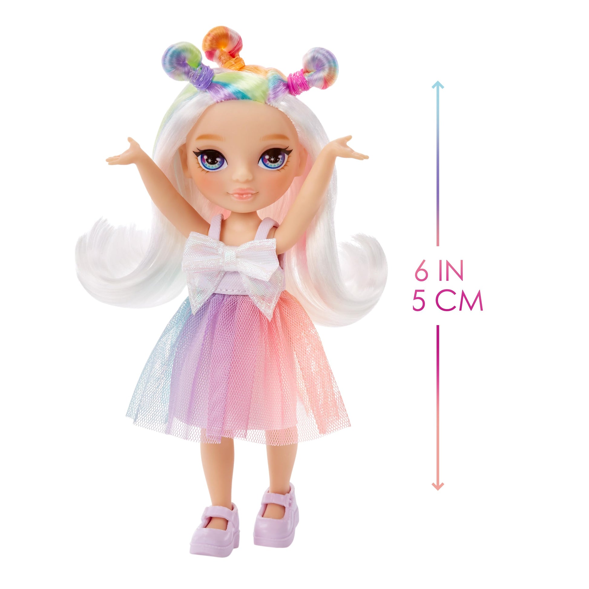 Muñeca de Moda Rainbow High Opal Raine Arco Iris Articulable con Bolso y Unicornio para Niños y Coleccionistas