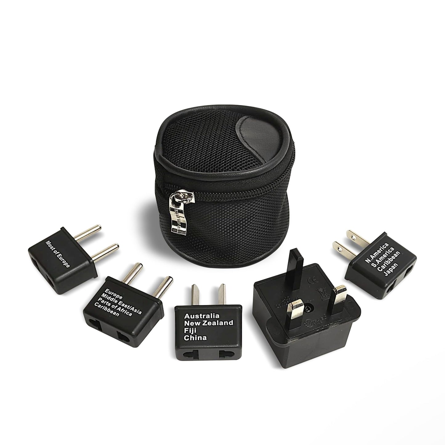 Ceptic Internacional En todo el mundo adaptador de viaje enchufe Set de 5 piezas, ideal para teléfonos celulares, cargadores de batería, computadoras portátiles