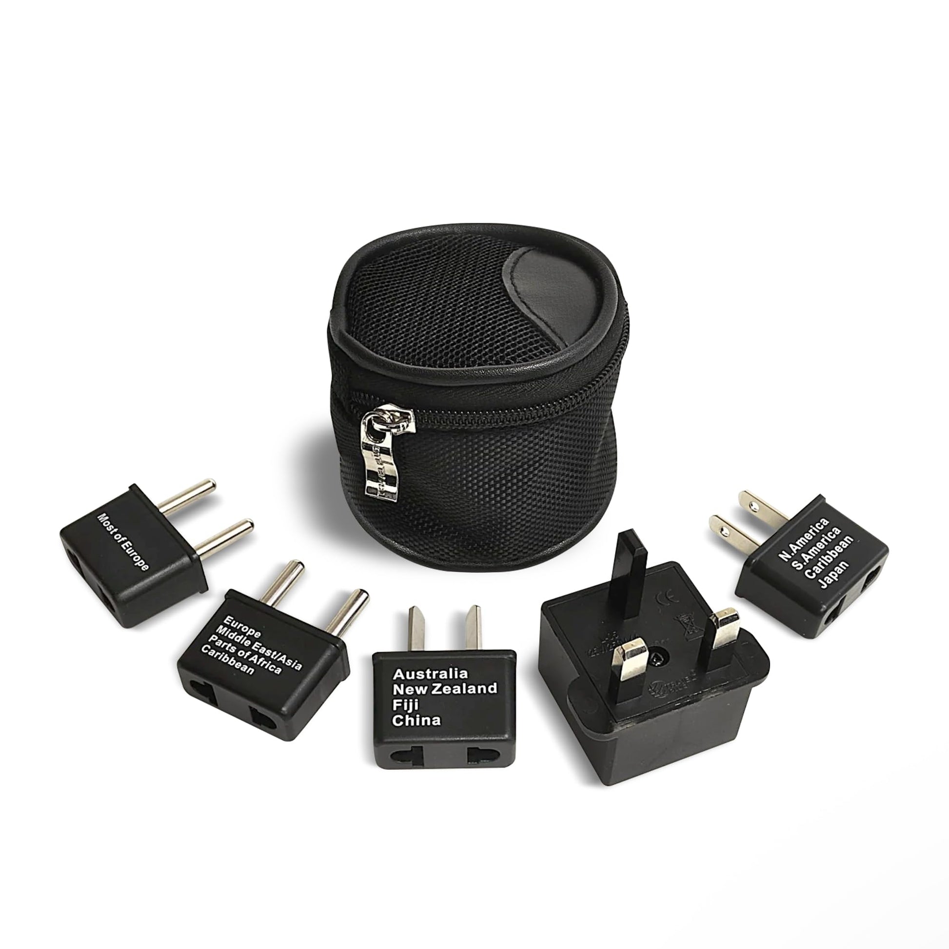 Ceptic Internacional En todo el mundo adaptador de viaje enchufe Set de 5 piezas, ideal para teléfonos celulares, cargadores de batería, computadoras portátiles