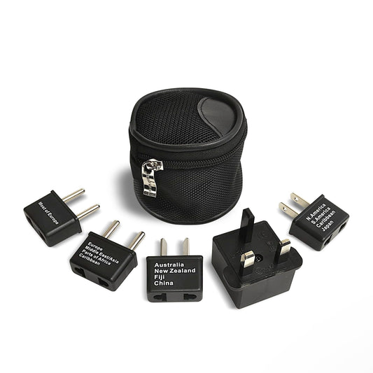 Ceptic Internacional En todo el mundo adaptador de viaje enchufe Set de 5 piezas, ideal para teléfonos celulares, cargadores de batería, computadoras portátiles