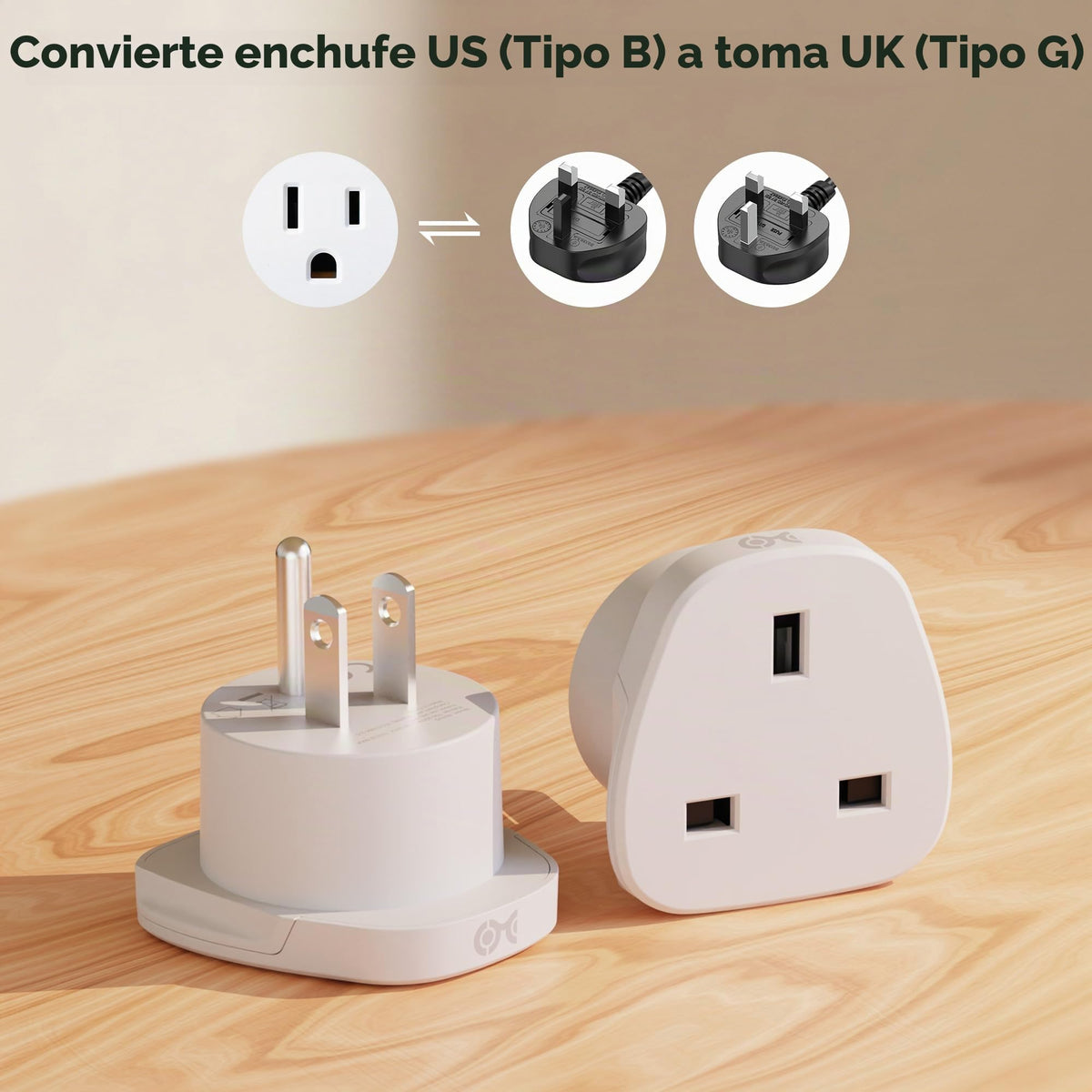 Adaptador Enchufe Cable Matters Reino Unido a Estados Unidos Tipo