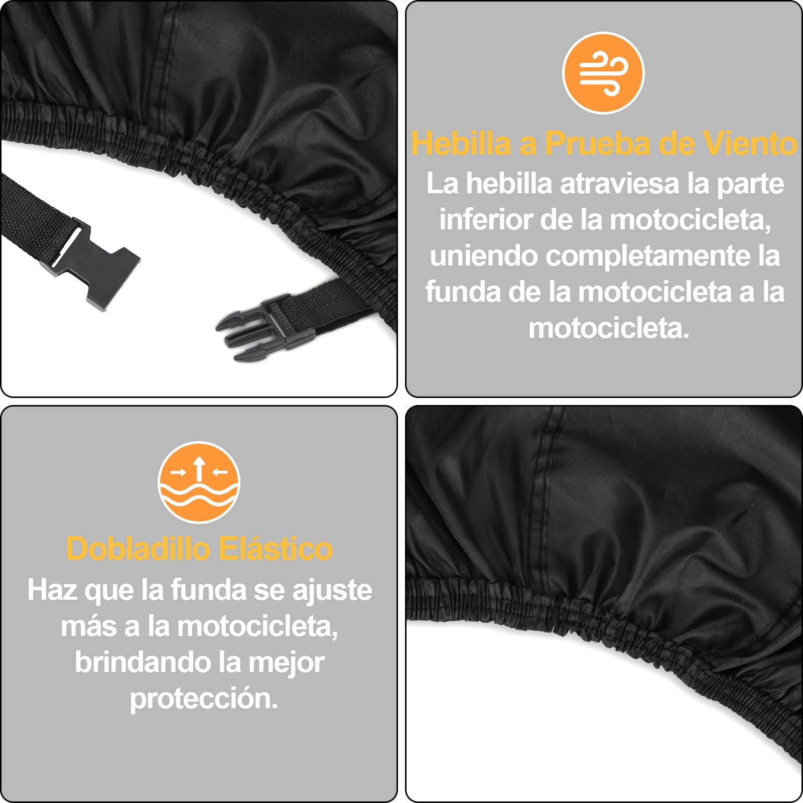 Lubardy - Funda para Moto Cubre para Motoneta Impermeable Cubierta para Motocicleta Impermeable Accesorios Protección contra el Polvo, Escombros