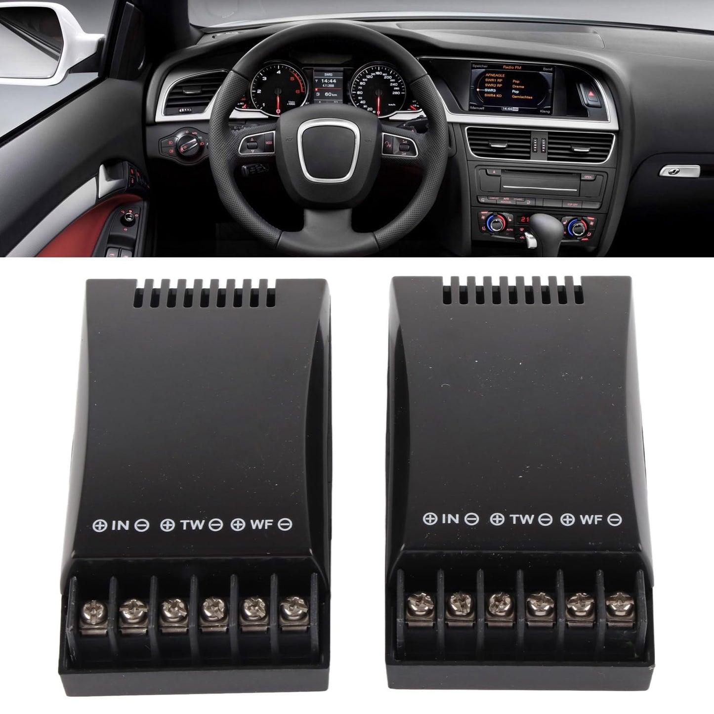 Hosi Cruce de Automóvil, Cruce de para Automóvil Máximo 300 W 2 Piezas 2 Vías para Estéreo