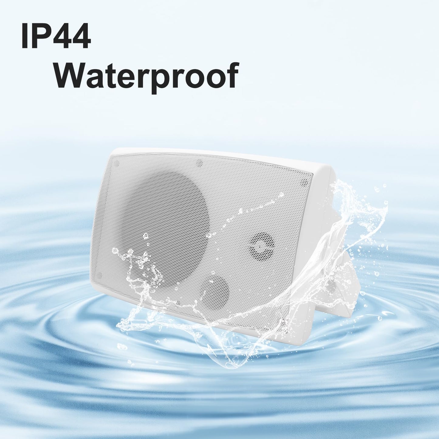 Altavoces Bluetooth para exteriores, 6.5 pulgadas, máximo 800 W, impermeables, con cable con amplificador multifuncional, sistema de altavoces para exteriores, para patio, jardín, piscina, hogar (4