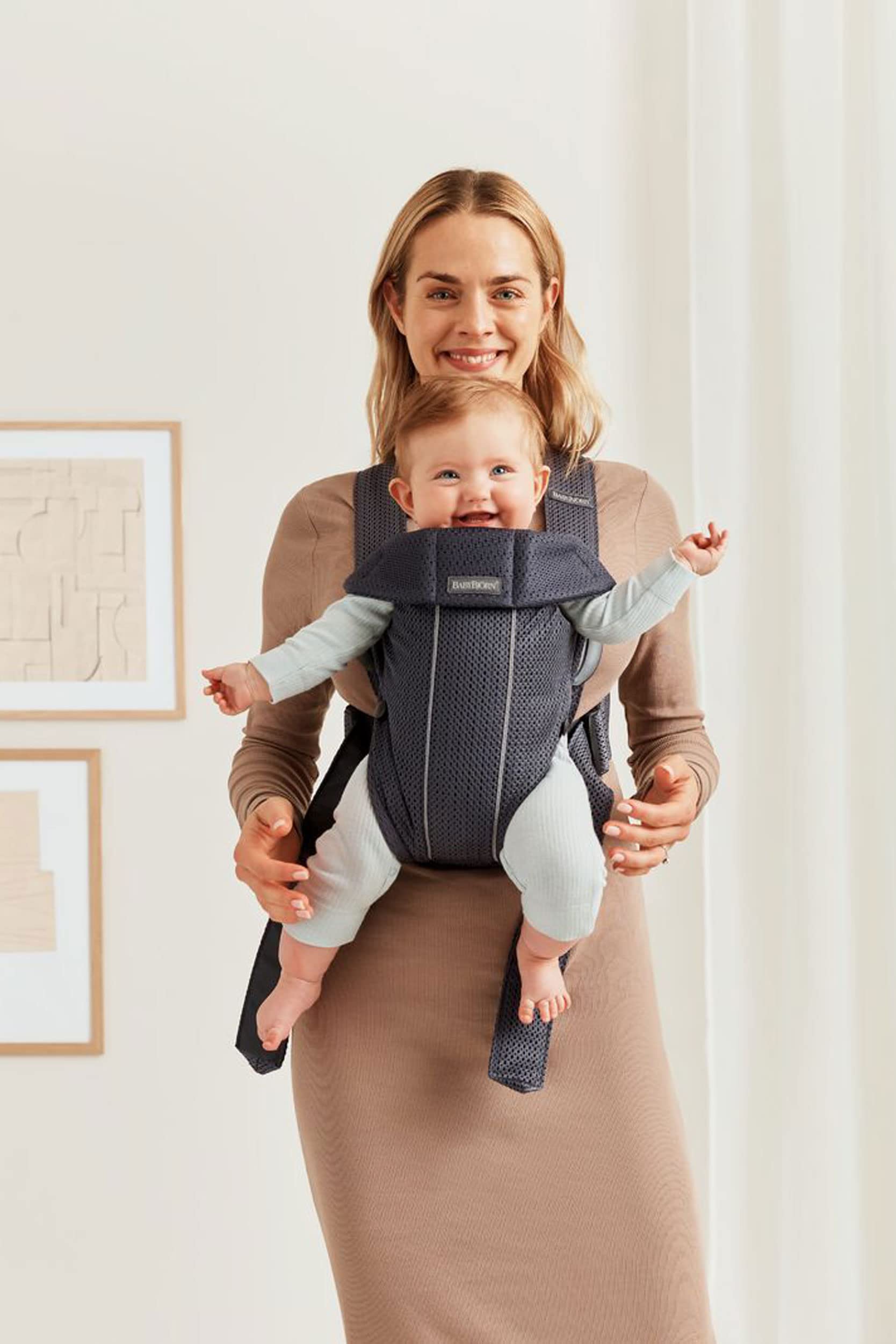 BabyBjörn - Portabebés Mini de malla 3D, antracita