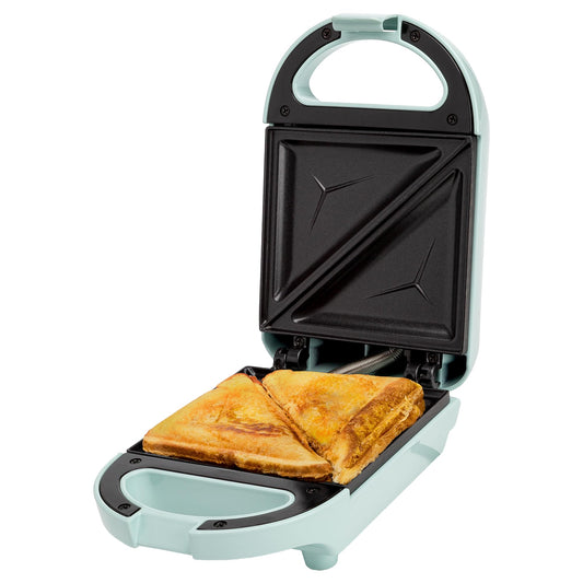 Sandwichera Tasty Aguamarina 600 W Con Resultados Rápidos y Fácil Limpieza