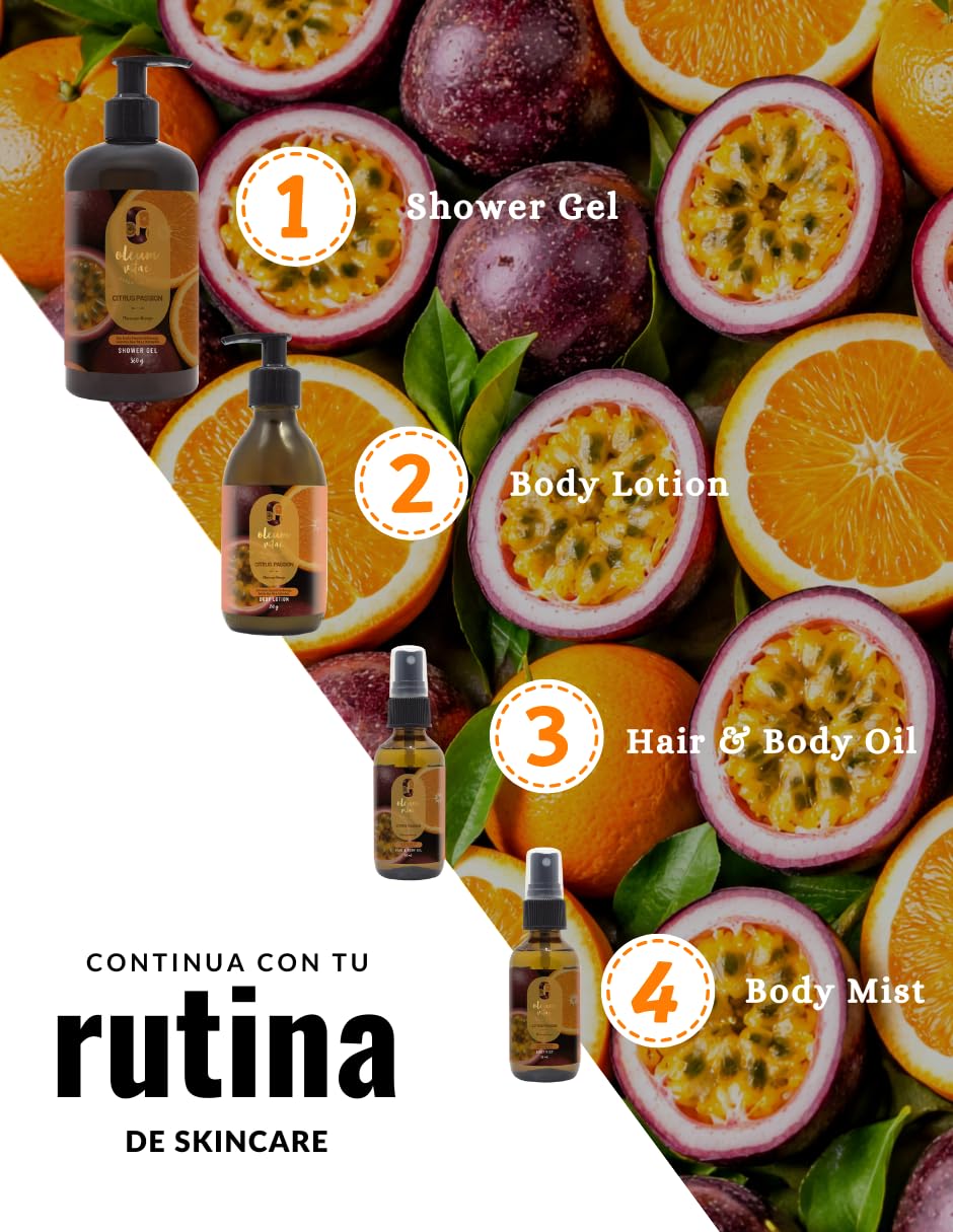 Jabón Líquido Oleum Vitae Citrus Passion Shower Gel, 360 G
