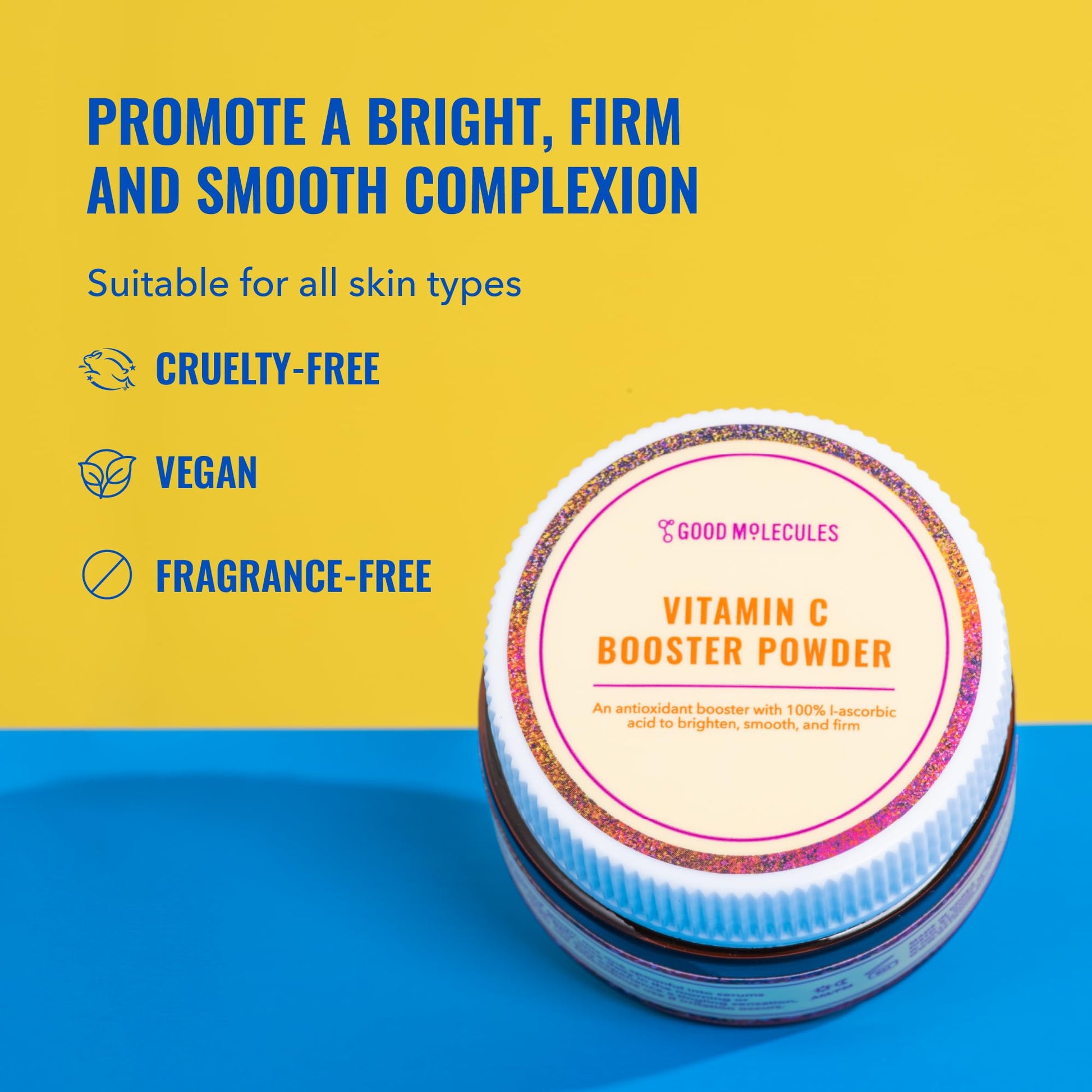 Vitamin C Booster Powder 20g - 100% Pure L-Ascorbic Acid Powder, Powerful Antioxidant for Firm, Smooth, Youthful Skin - Collagen Production, Anti-Aging, and Skin Repair