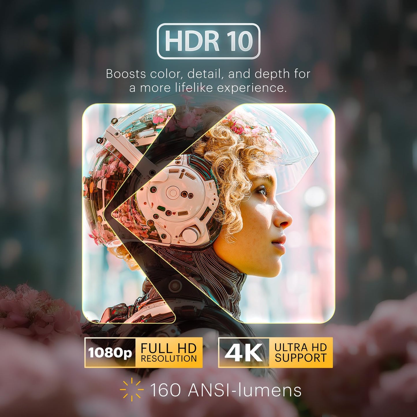 Kodak Luma 500 Mini proyector | Proyector portátil Full HD de 1080p para exteriores con Wi-Fi, Bluetooth, HDMI y USB | Google TV 11.0 OS, certificado Netflix, Chromecast integrado, 150 lúmenes