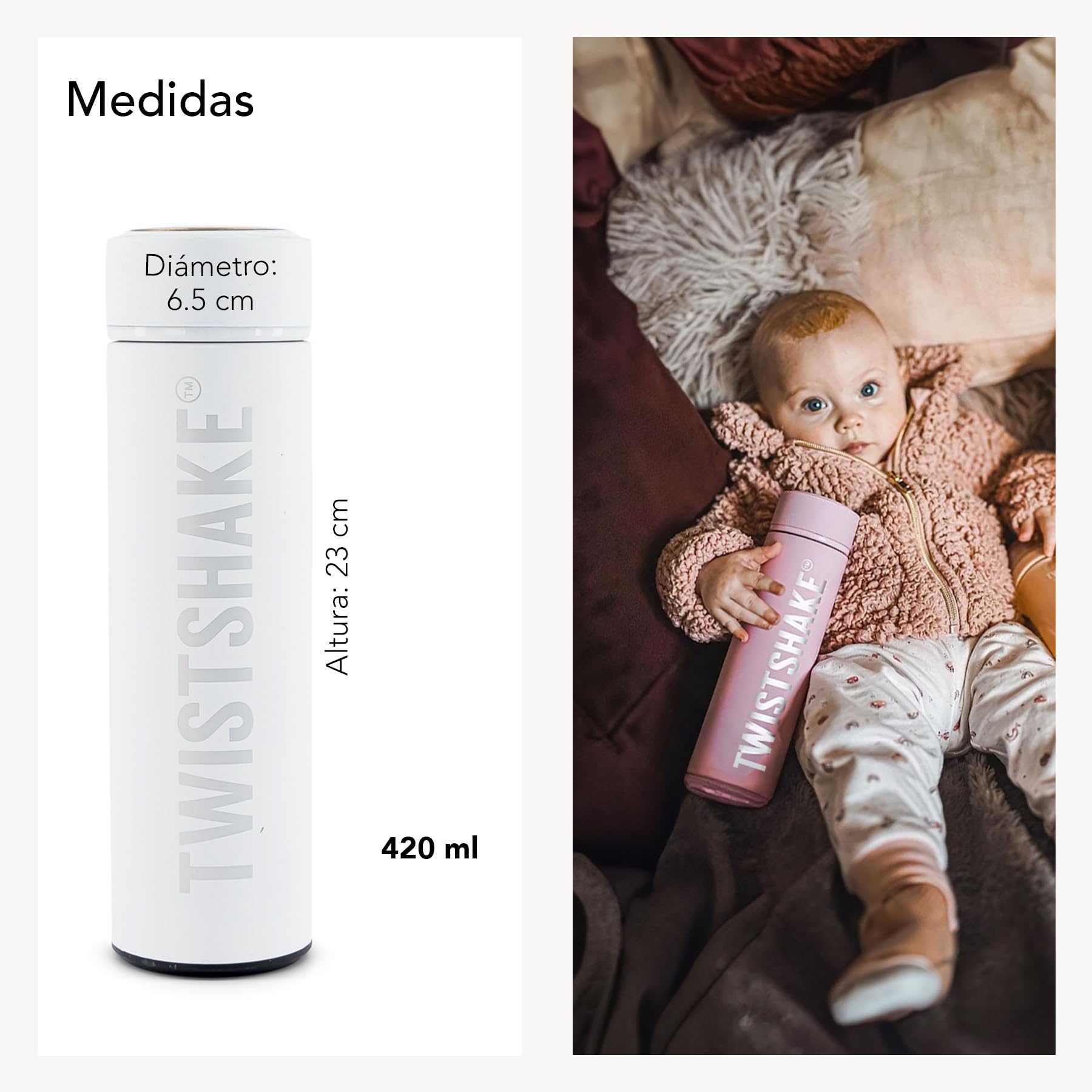 Termo para Bebé Twistshake 420 ml Elegante y Resistente para Uso Diario