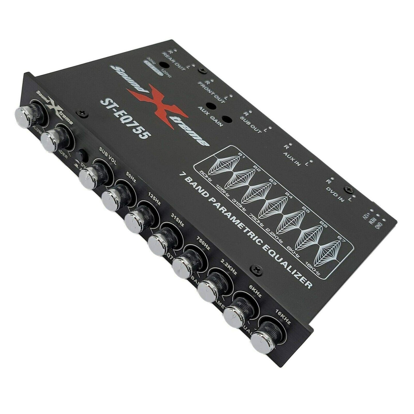 Ecualizador Paramétrico de Audio SoundXtreme ST-EQ755 Negro 7 Bandas 8 Voltios RMS para Coche
