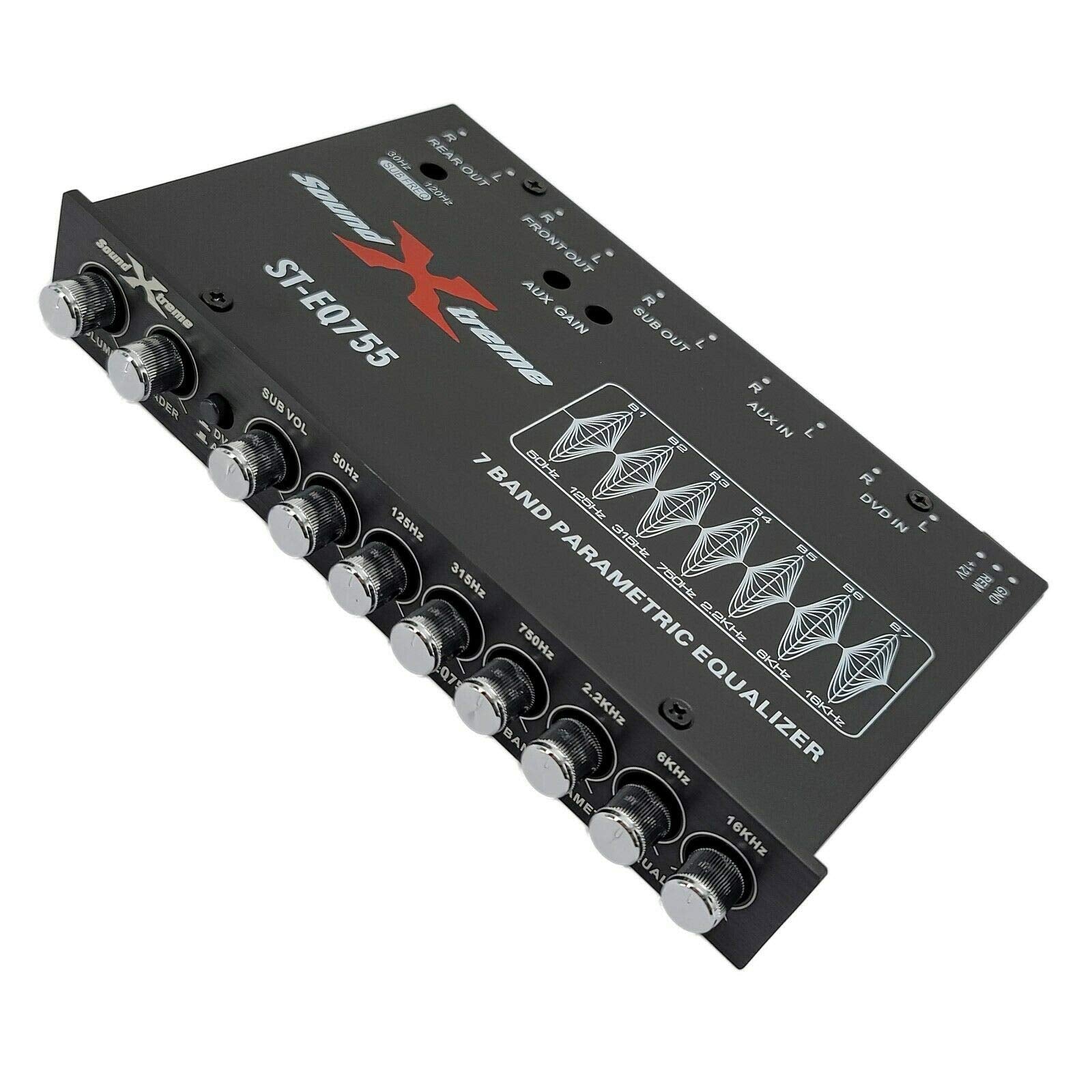 Ecualizador Paramétrico de Audio SoundXtreme ST-EQ755 Negro 7 Bandas 8 Voltios RMS para Coche