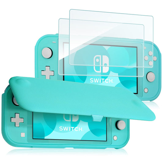 Funda ProCase Turquesa con Micas Vidrio Templado Desmontable para Switch Lite 2019