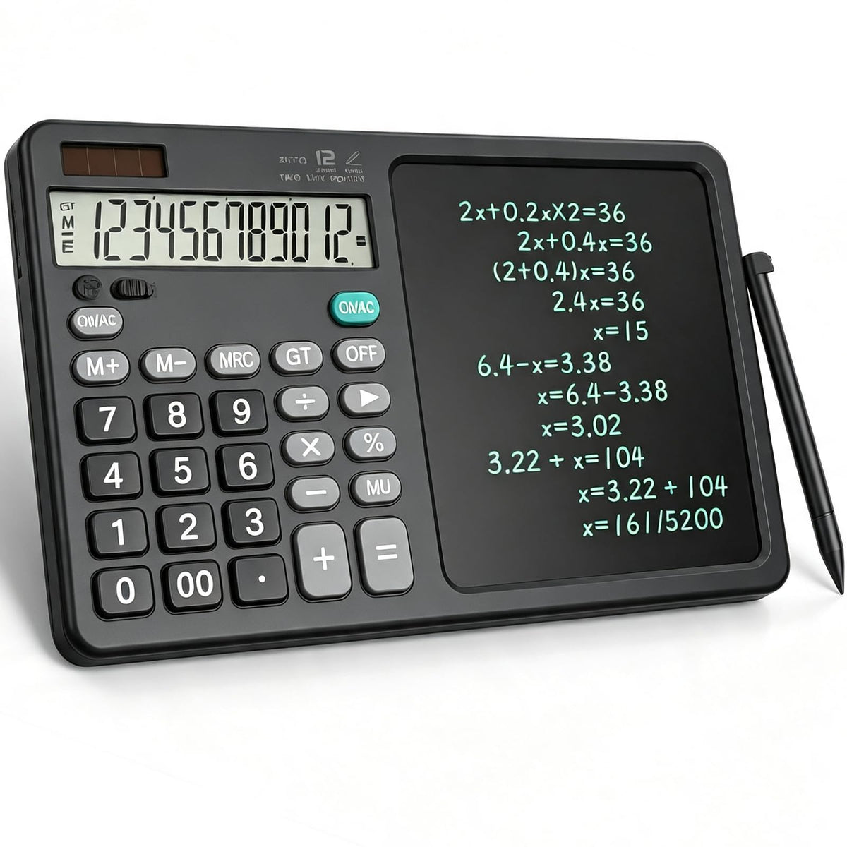 Calculadora Científica NUCLAX 2 en 1 LCD Bloc de Notas y Bolígrafo