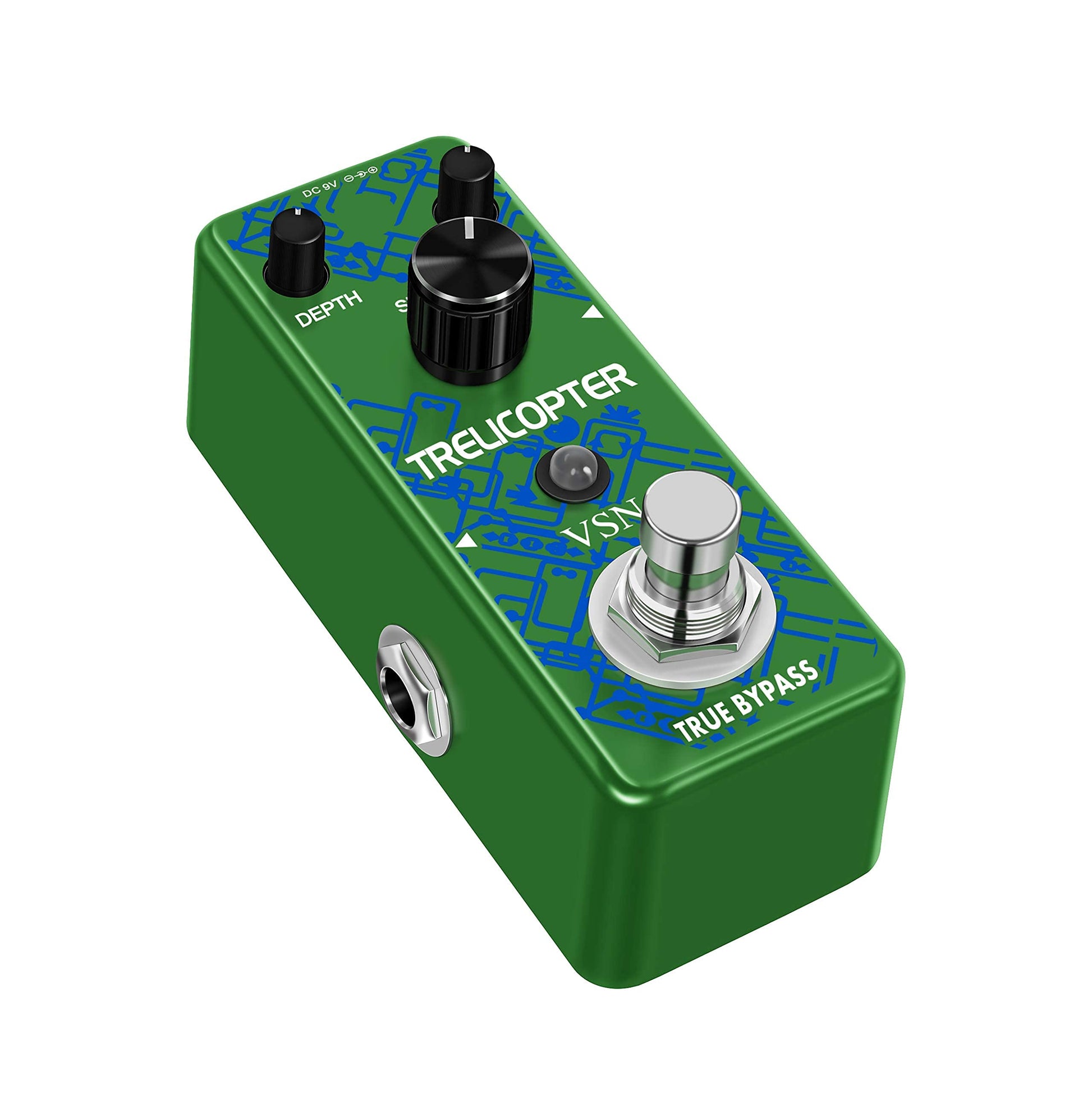 VSN Guitar Tremolo Effect Pedal of Classic Trelicopter Effects Tremolo Pedals for Electric Guitar Effect True Bypass