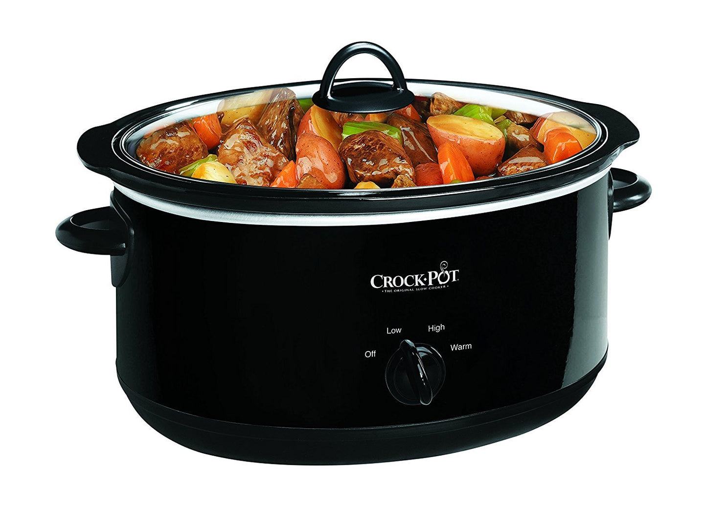 Crockpot - Olla de cocción lenta manual, 8 cuartos de galón, color negro