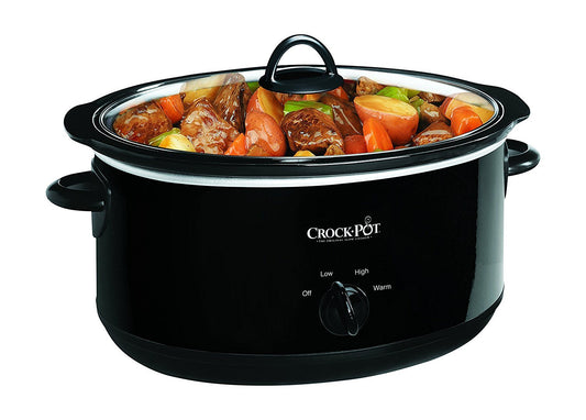 Crockpot - Olla de cocción lenta manual, 8 cuartos de galón, color negro