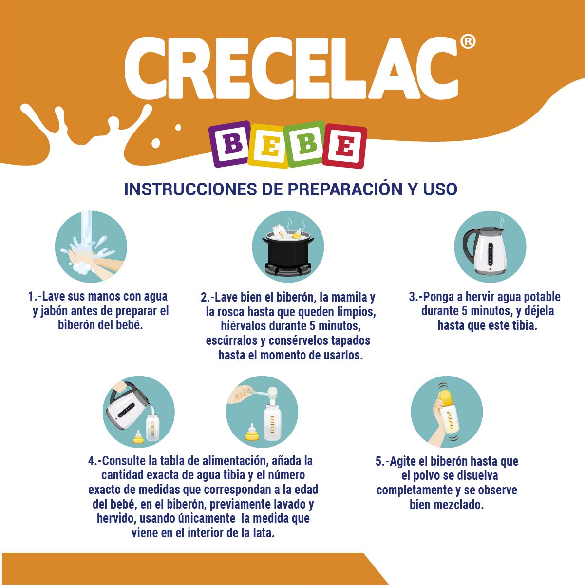 Fórmula Crecelac Bebé 0-12 Meses (400gr)