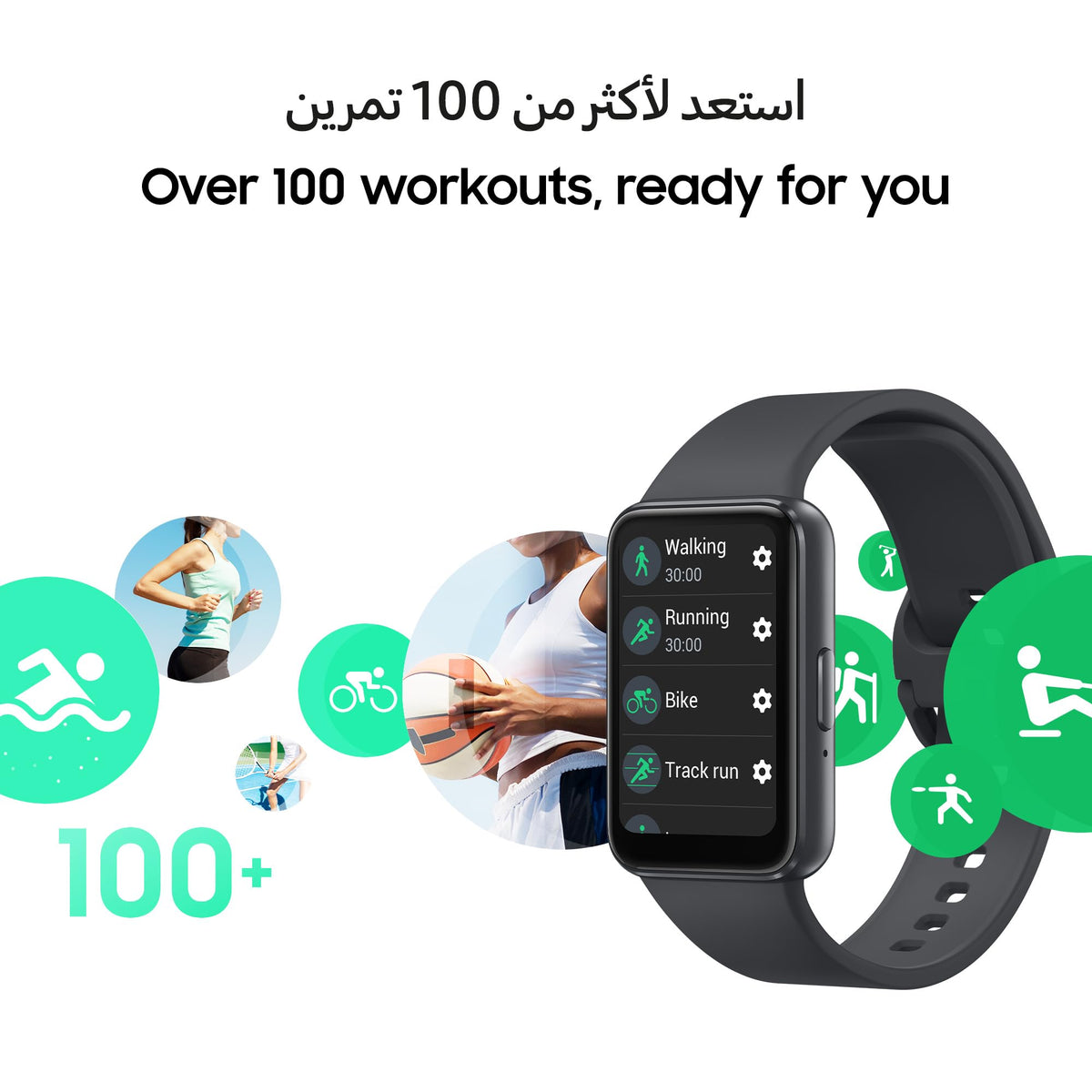 Pulsera de Actividad Samsung Galaxy FIT 3 Negro Pantalla AMOLED y Gran Duración de Batería