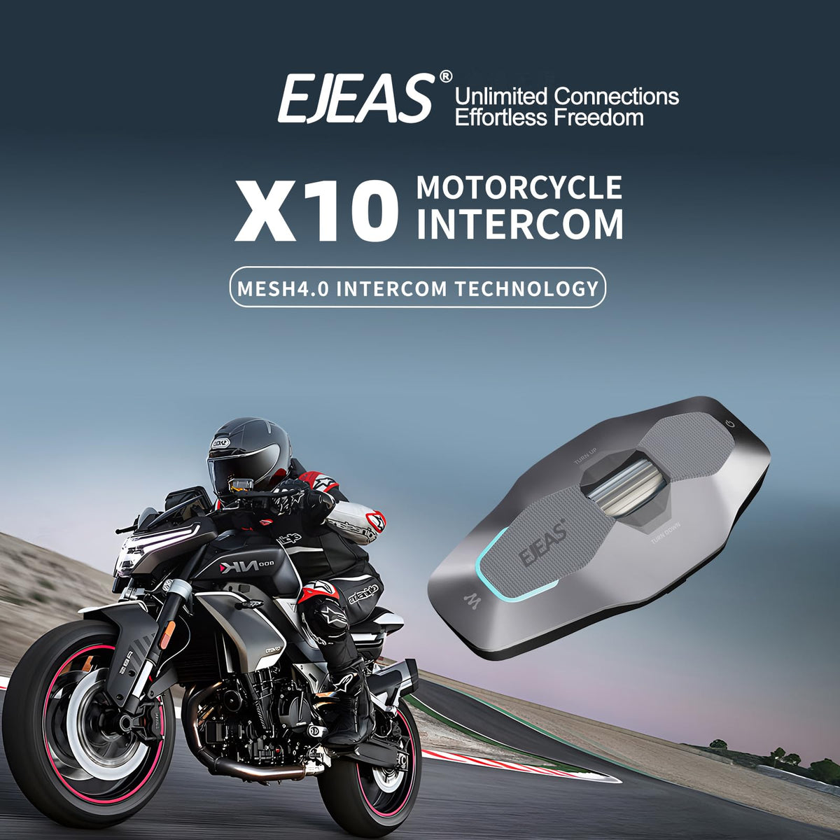 Casco de Motocicleta SolaMr Rojo con Bluetooth y Sistema de Comunicación de Malla Integrado