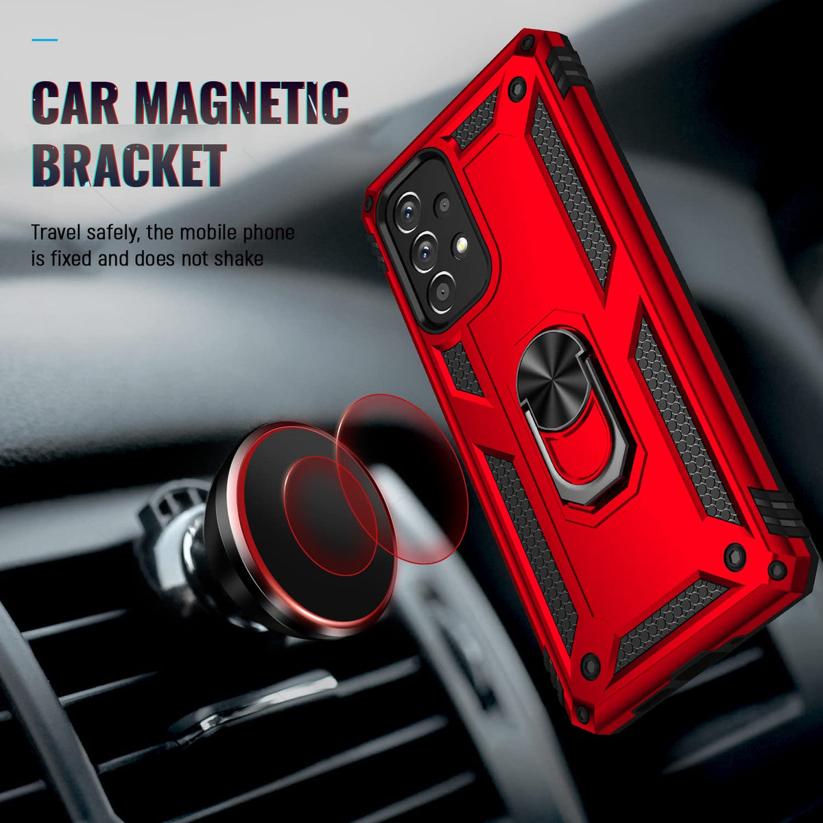 Funda para Samsung Galaxy A6 2018 Soporte Rojo 2 en 1