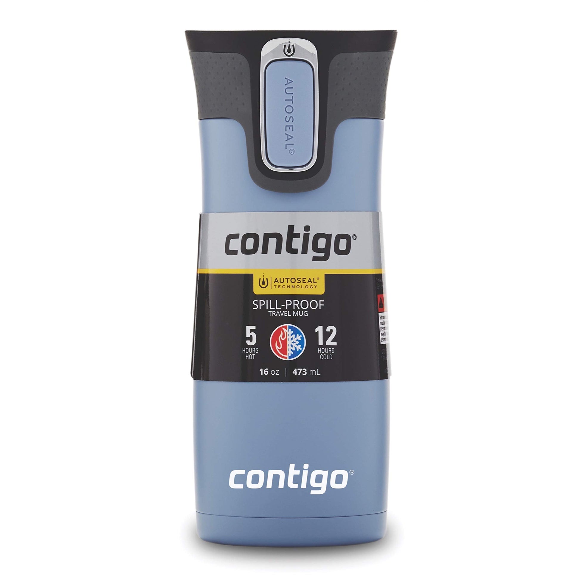 Contigo 2063326 West Loop Vaso para viaje, autosellado, sellado al vacío, acero inoxidable, Earl Grey, 16 onzas, 1