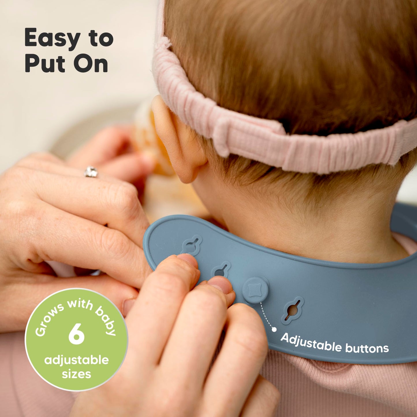KeaBabies - Paquete de 2 baberos de silicona de grado alimenticio resistentes para bebés, niñas, niños, gran colector de alimentos, limpiar y poner fácilmente, esenciales de alimentación para niños