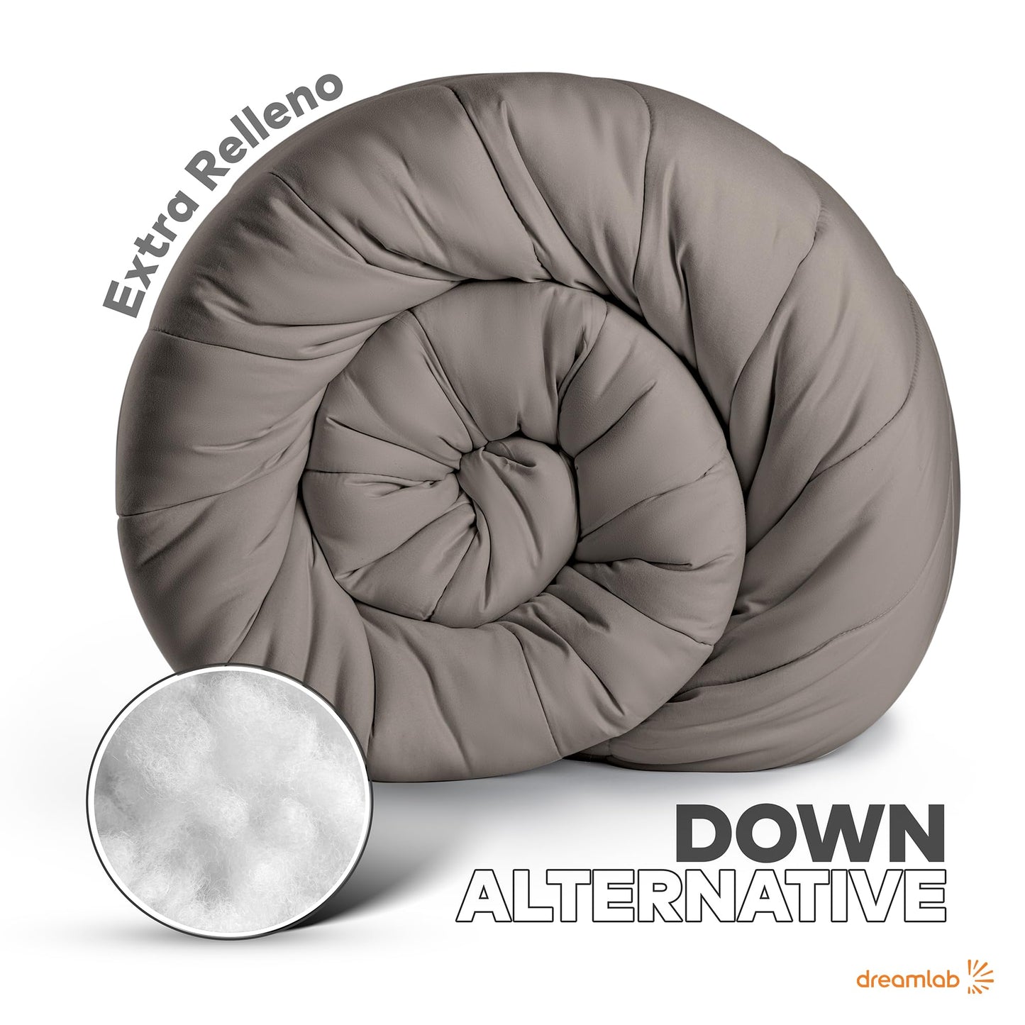 Edredón Dreamlab Arena Relleno de Microfibras con Gel para Toda Estación Queen Hipoalergénico