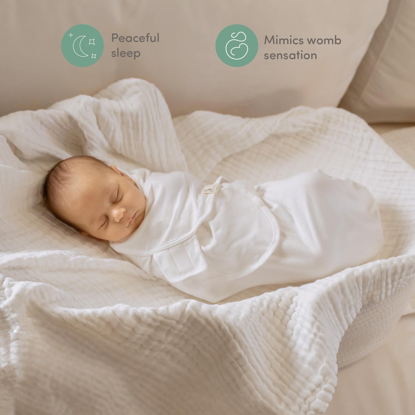 Sweety Fox - Paquete de 3 pañales orgánicos para bebés – pañales para recién nacidos, bebés de 0 a 3 meses, bebés, niños, mantas suaves y cómodas para bebés recién nacidos (niebla)