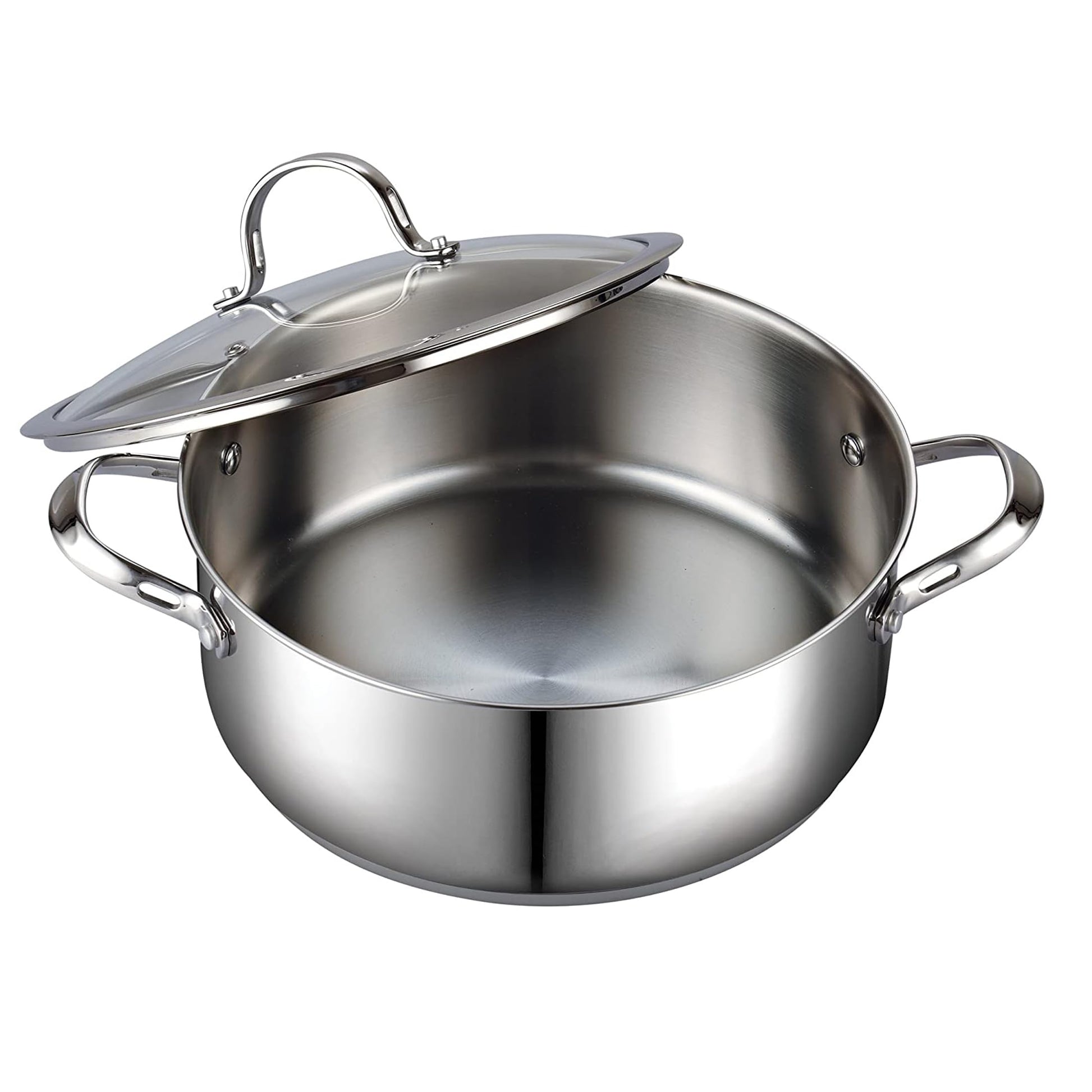 Cooks Standard Cacerola con tapa, Plateado, 7-Qt, 1