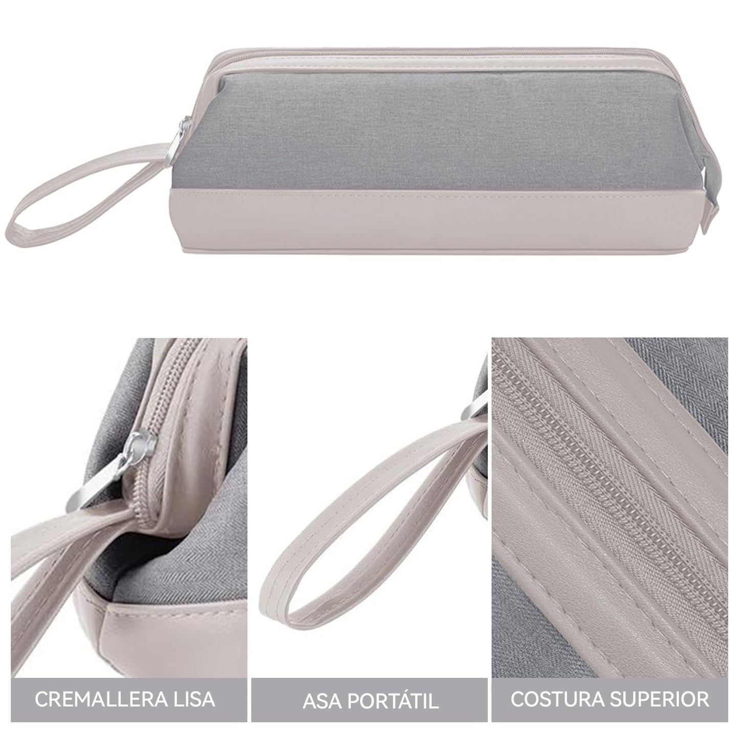 Funda De Viaje,Hair Tools Bolsa De Viaje,Compatible Con Dyson Airwrap/Shark Flexstyle,Adecuado Para Secadores De Pelo, Peines, Planchas De Pelo Y Bolsas De Cosméticos Multifuncionales. (Gris claro)
