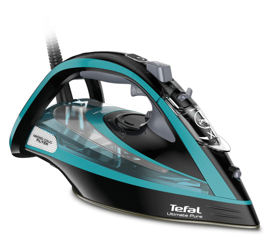 Plancha a Vapor Tefal Ultimate Pure Negro Azul con Suela Durilium Autoclean 250 g/min