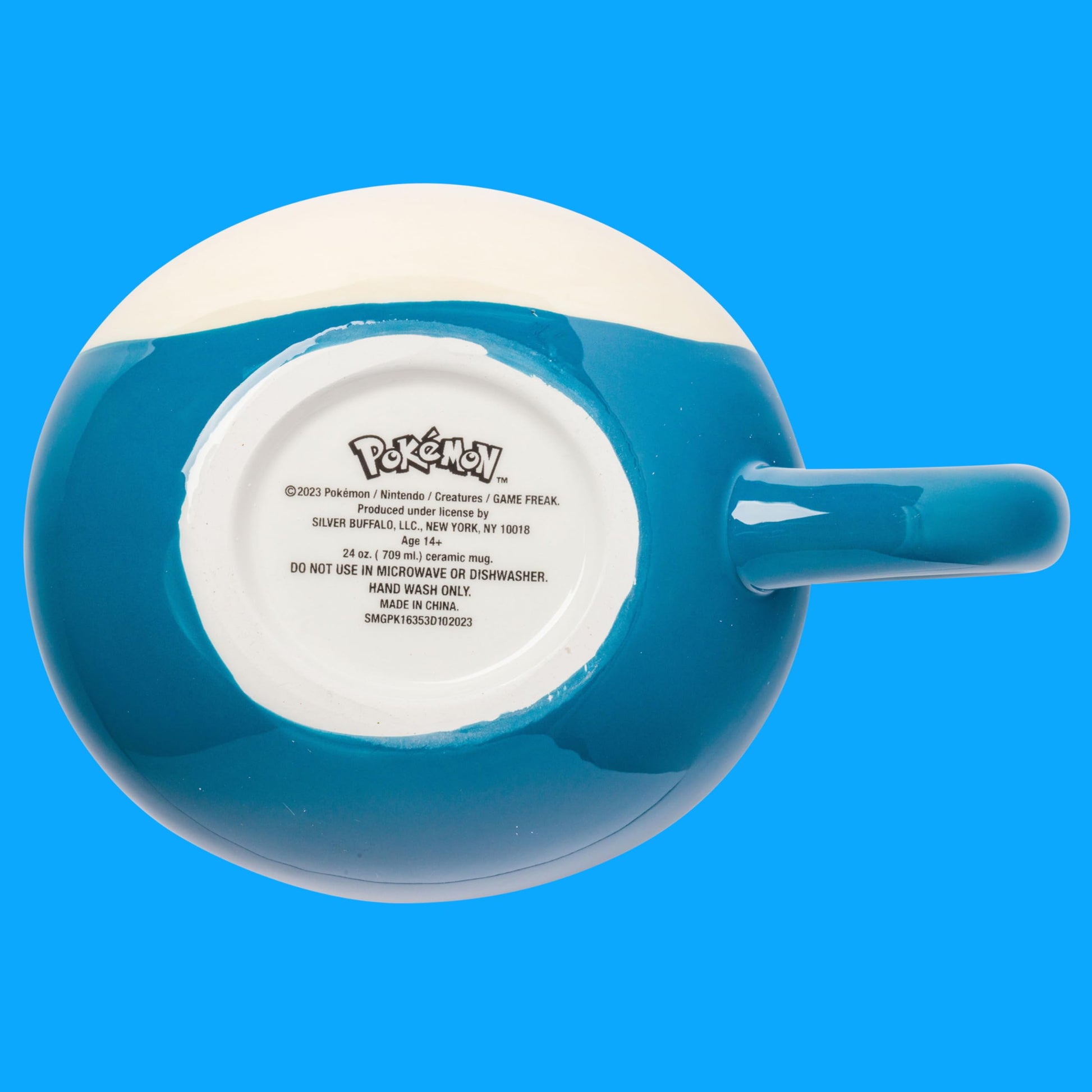 Taza Cerámica 3D Silver Buffalo Snorlax Azul 20 Onzas
