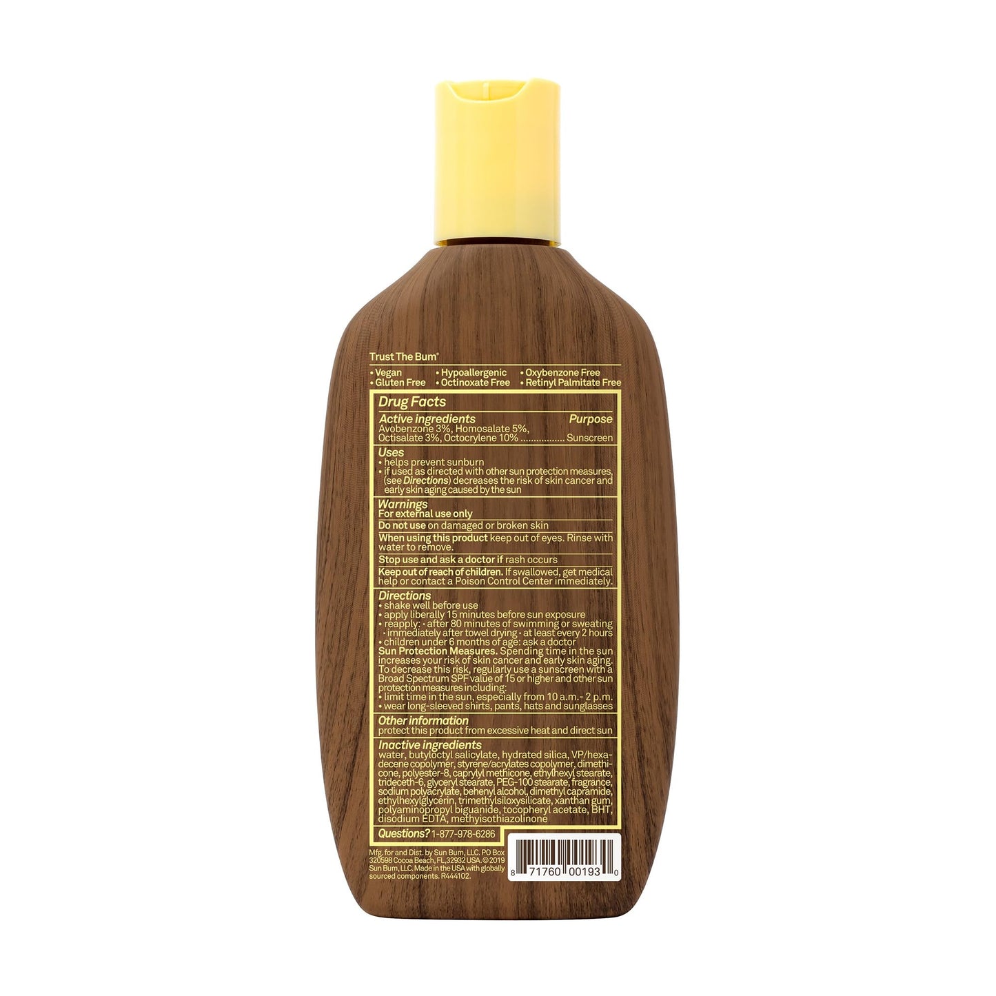 Loción Protector Solar Sun Bum SPF 30 Hidratante 8 Onzas