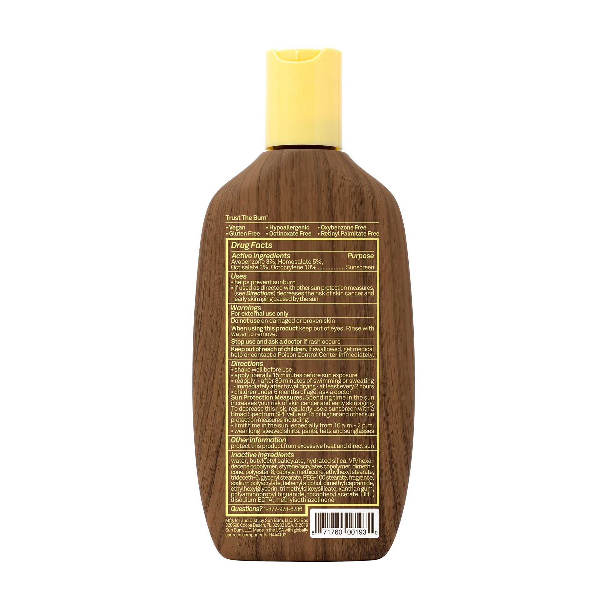 Loción Protector Solar Sun Bum SPF 30 Hidratante 8 Onzas