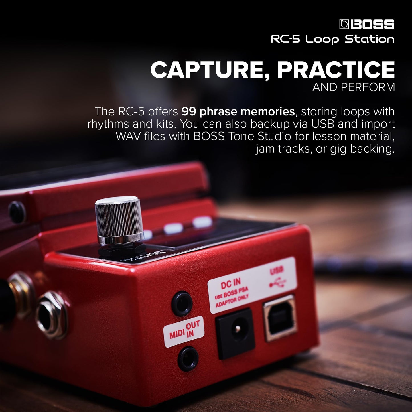 Boss RC-5 Loop Station - Pedal de grabación de frases compacto