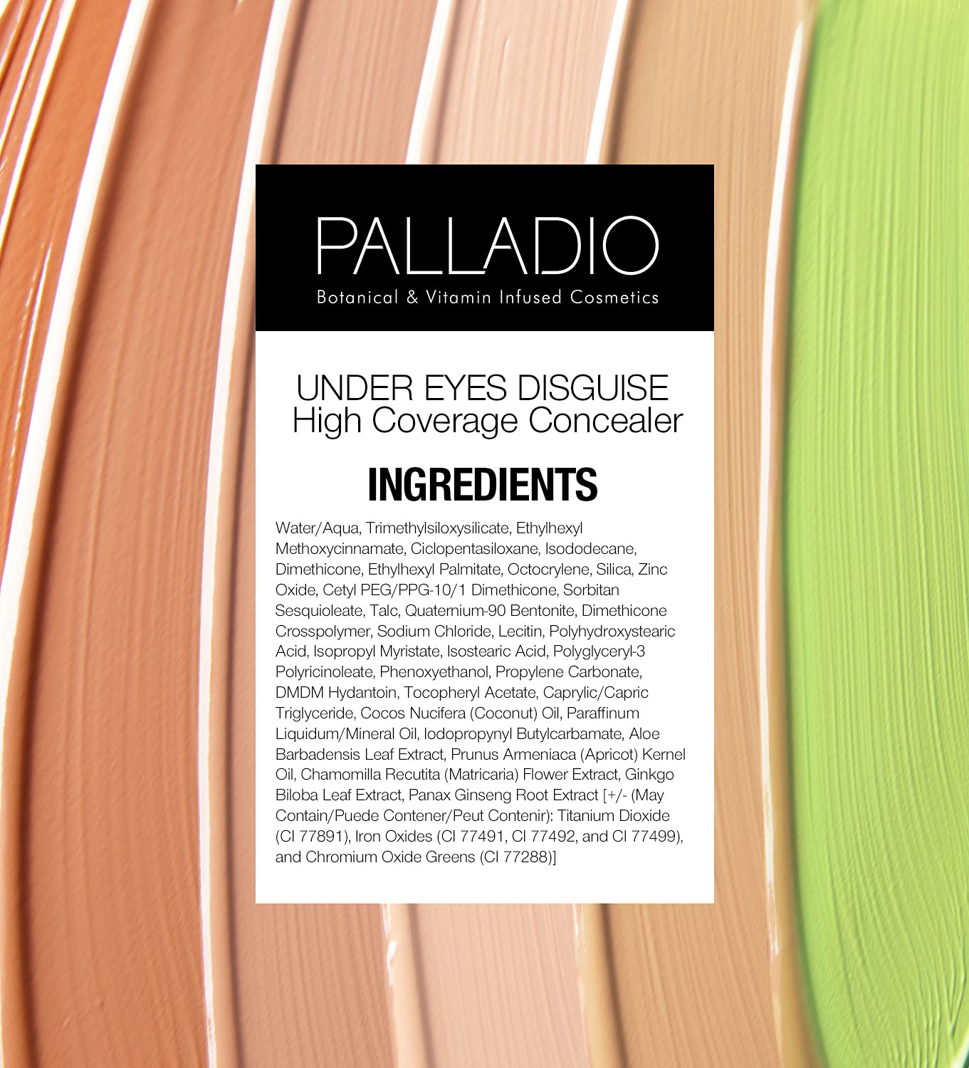 Palladio Corrector de Cobertura Completa, Disfraz para Ojos, Corrector Facial y para Ojos Cremoso, Unifica el Tono de la Piel, Oculta Imperfecciones, Ojeras y Líneas Finas, Custard
