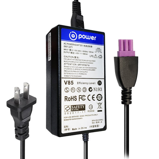 Cargador DC T-Power Morado 32 V para HP Deskjet Ink Advantage Serie Todo en Uno