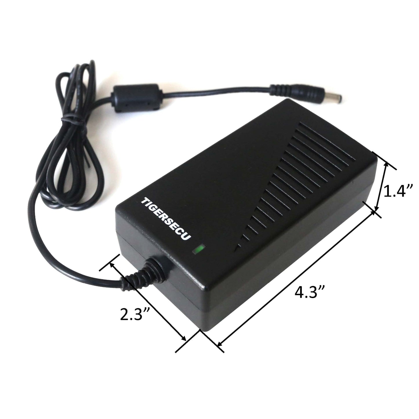 TIGERSECU Adaptador de Corriente para cámara de Seguridad con Divisor de Corriente de 9 vías, Fuente de alimentación de 12 V 5 A 100 V-240 V 2,1 x 5,5 mm