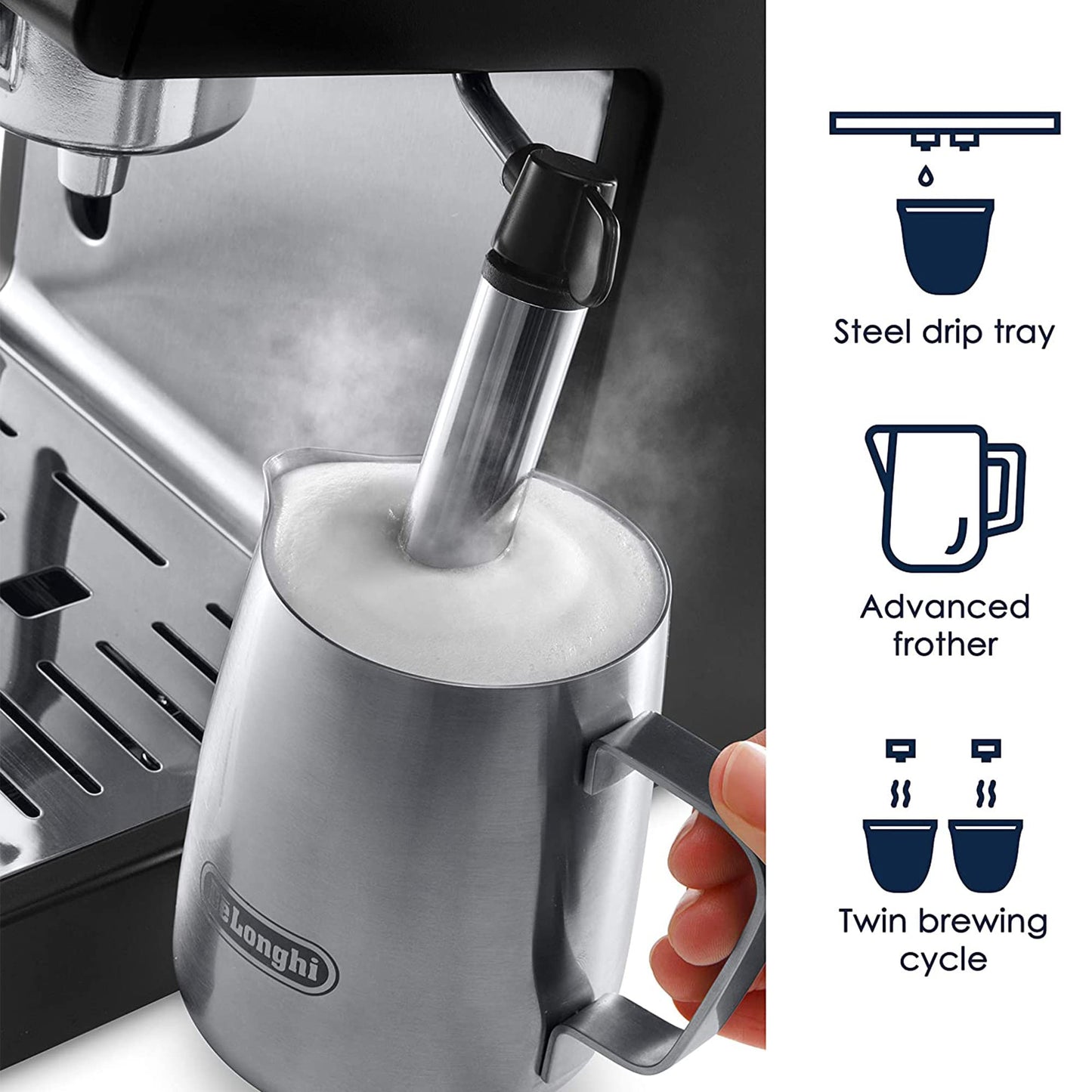 De'Longhi ECP3420 - Máquina de espresso con sistema avanzado de capuchino de 15 bares de presion, color negro