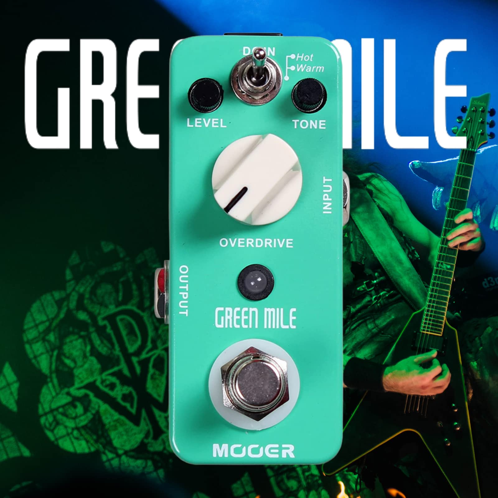 Pedal de Sobremarcha MOOER Verde Sonido Natural para Guitarra Eléctrica