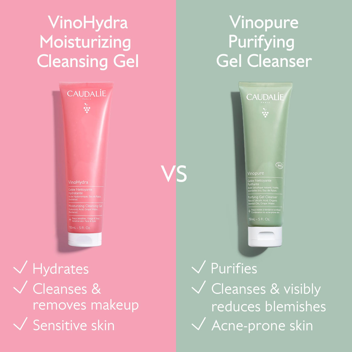 Caudalie VinoHydra Gel Limpiador Facial - 150 ml