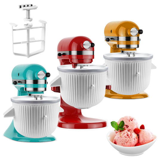 Accesorio para Máquina de Helados KitchenAid Blanco Compatibilidad 4.5 Cuartos y Más Grande