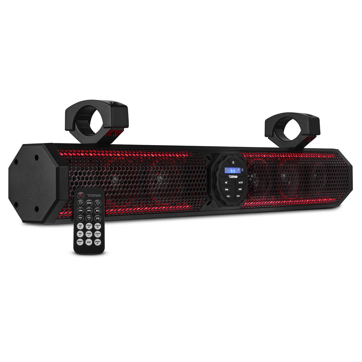 Barra de Sonido Marina DS18 SB26BTXRGB Blanca con Bluetooth USB e Iluminación RGB, 6 Altavoces, 600 W Máximo, Panel de Control Giratorio