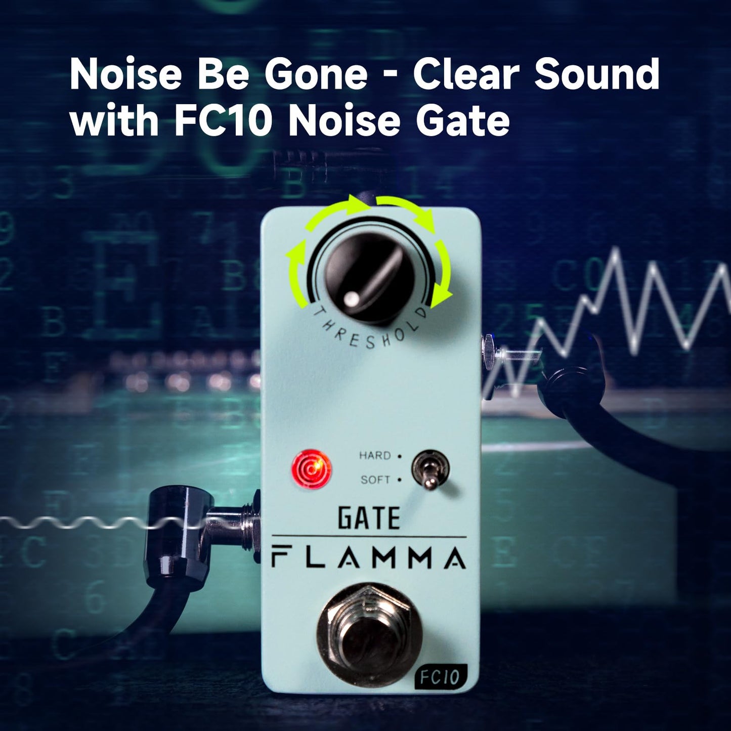 Pedal de Guitarra FLAMMA Noise Killer Gate Inteligente True Bypass