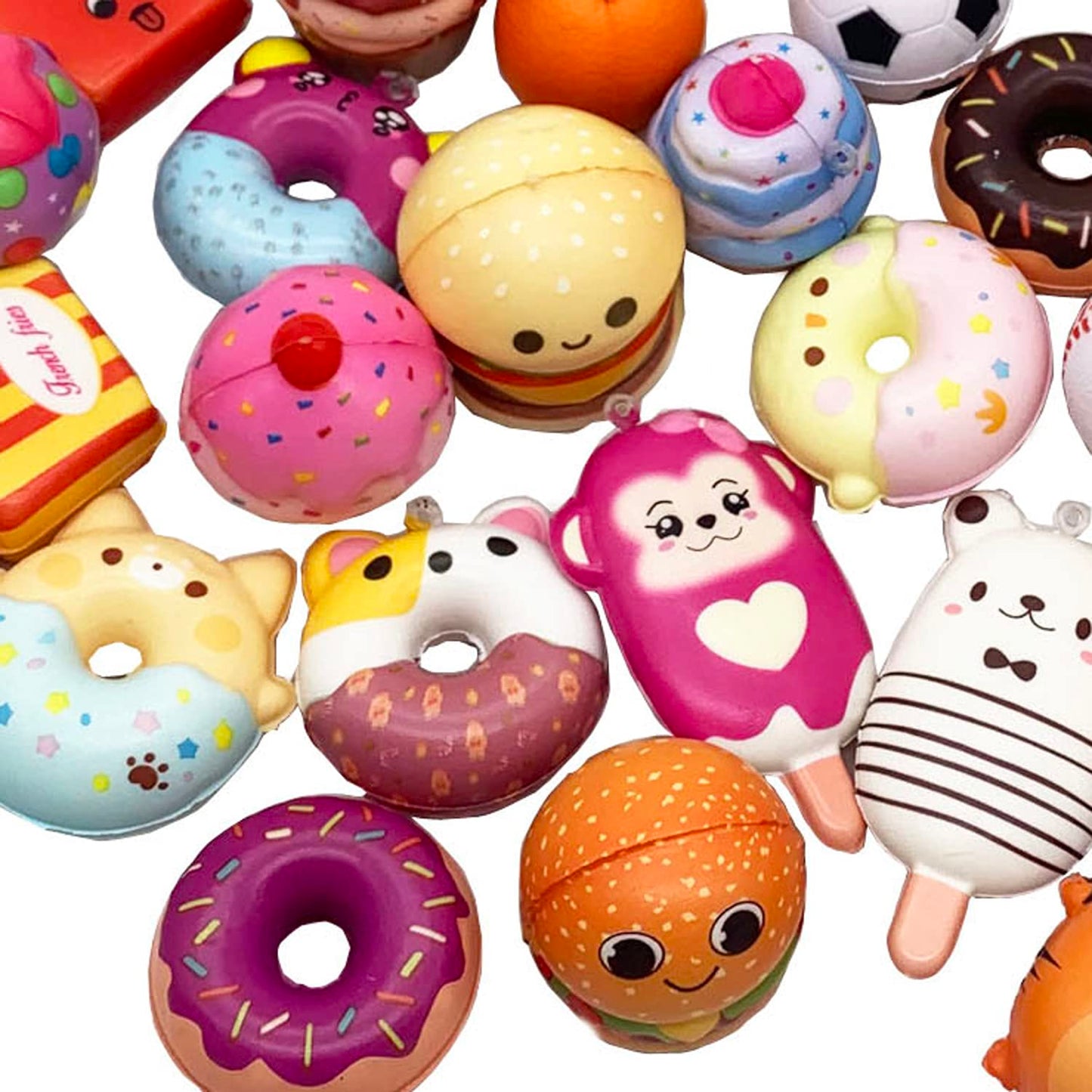 Juguetes Squishies Kawaii Suaves y Lentos Serie de Dibujos Animados con Correas