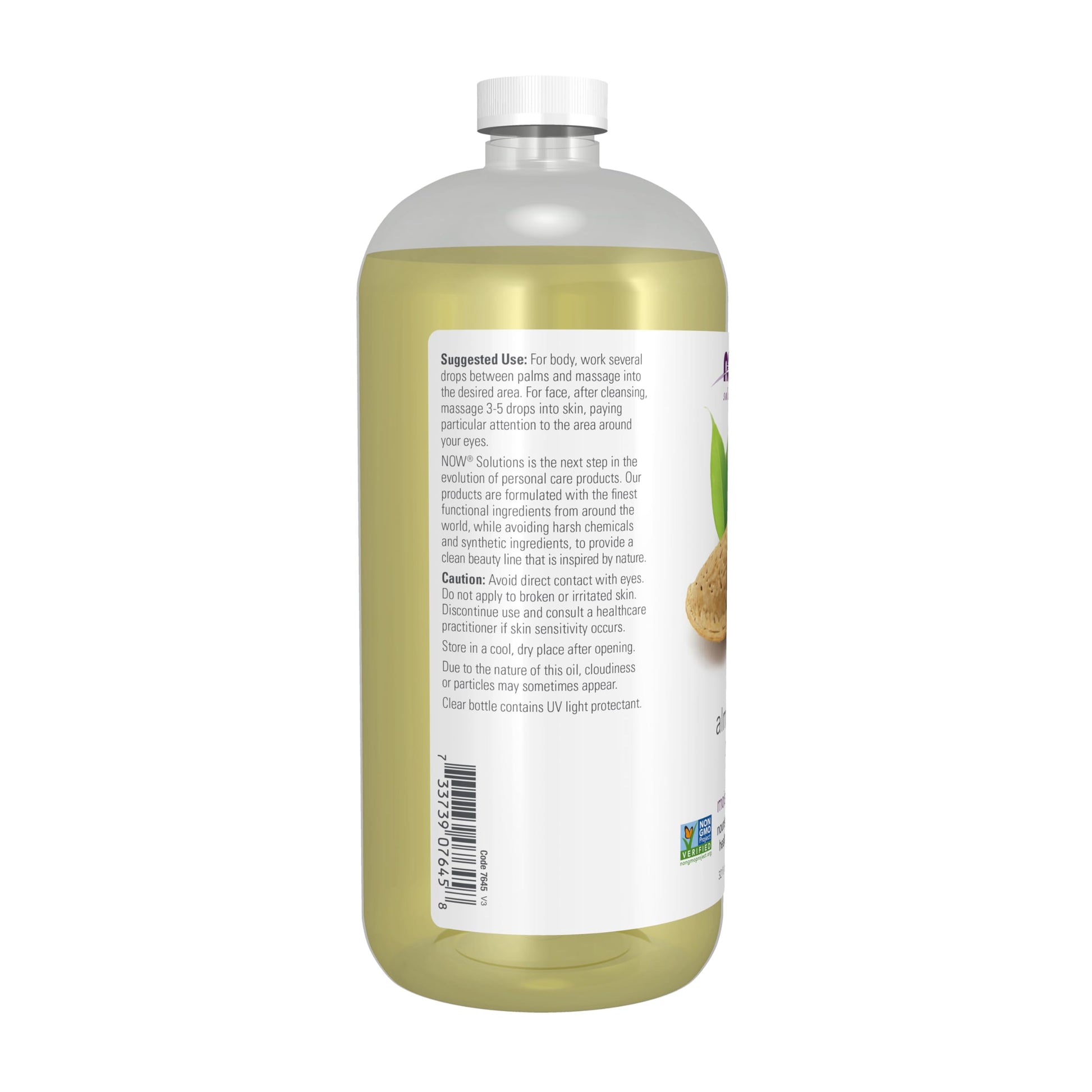 Now Foods | Sweet Almond Oil, 32 Oz | Aceite de Almendra, 946 Ml