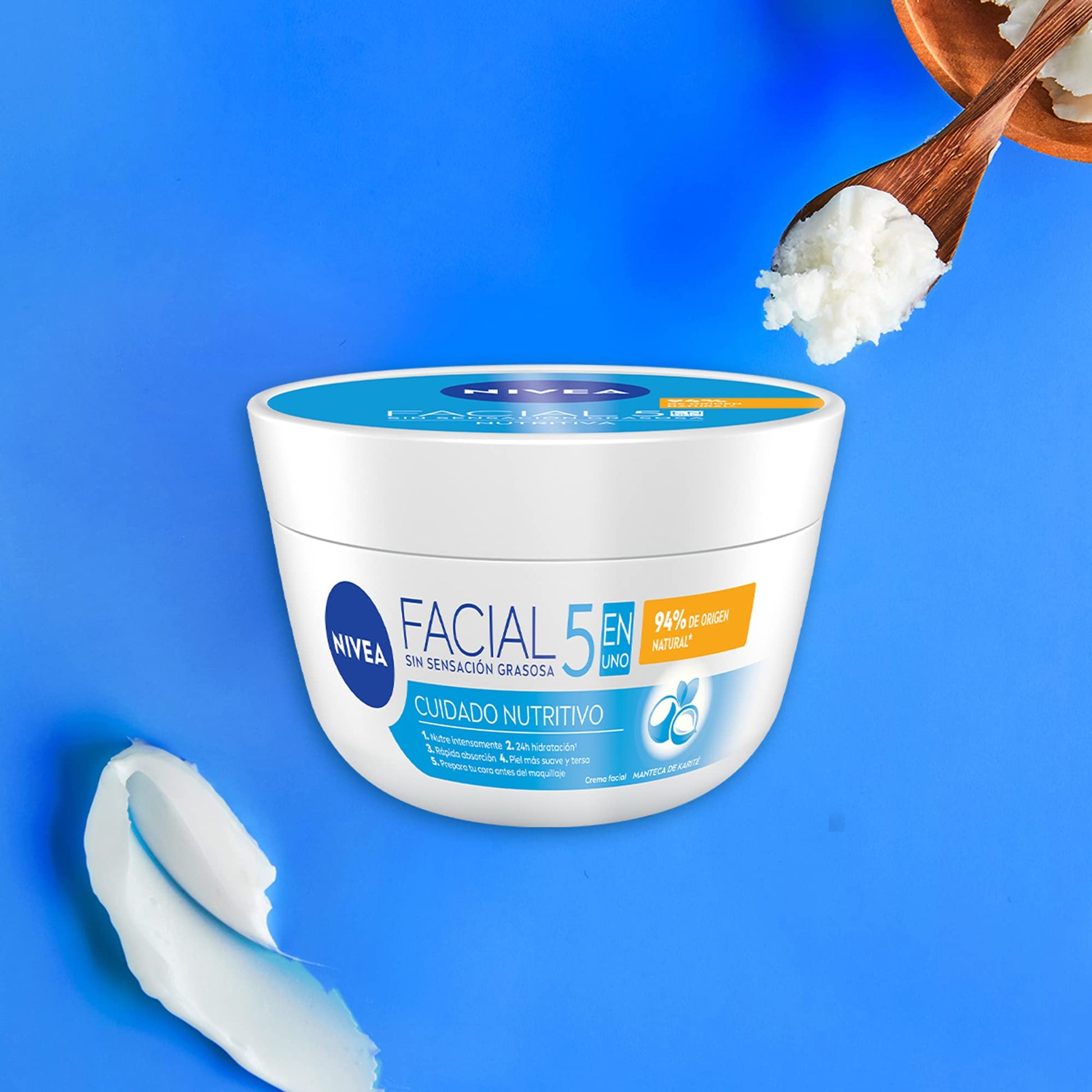 Nivea Crema Hidratante Facial Fps 30 Efecto Mate, 50ml + Crema Facial Hidratante 5 En 1 Cuidado Nutritivo (200 ml)