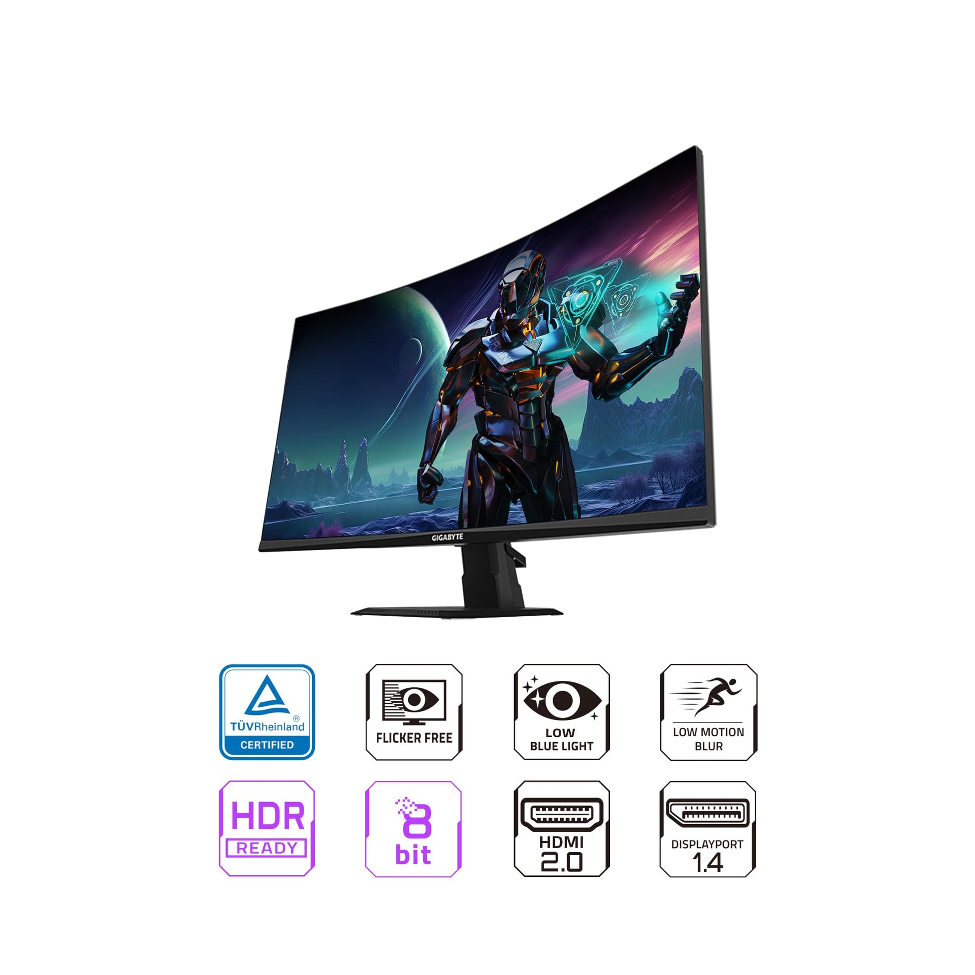 GIGABYTE Monitor Gamer GS27FC 27 Pulgadas Full HD, Tasa de Refresco 180Hz, 108% sRGB, Conectividad HDMI 2.0 y DisplayPort 1.4, Tiempo de Respuesta 1ms MPRT | Negro