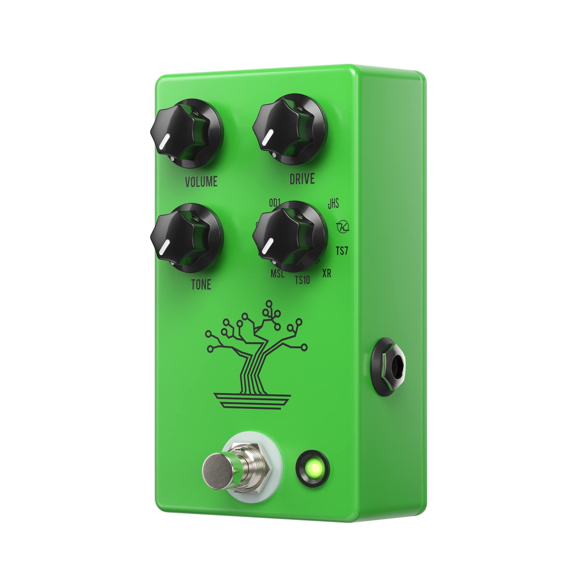 JHS Pedals Bonsai Screamer Overdrive Pedal de efectos de guitarra de 9 vías, verde